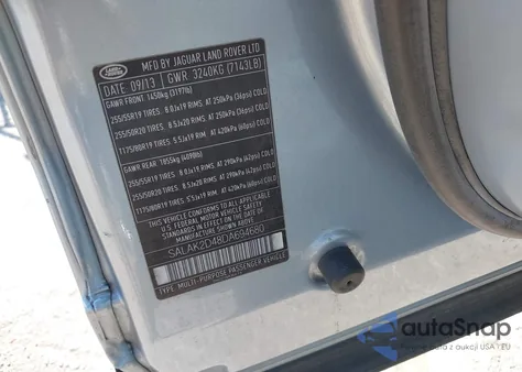 2013 Land Rover Lr4 z USA, uszkodzony, nr VIN SALAK2D48DA694680